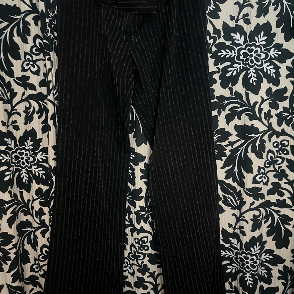 No Boundaries Black Pinstripe Women's Dress Pants